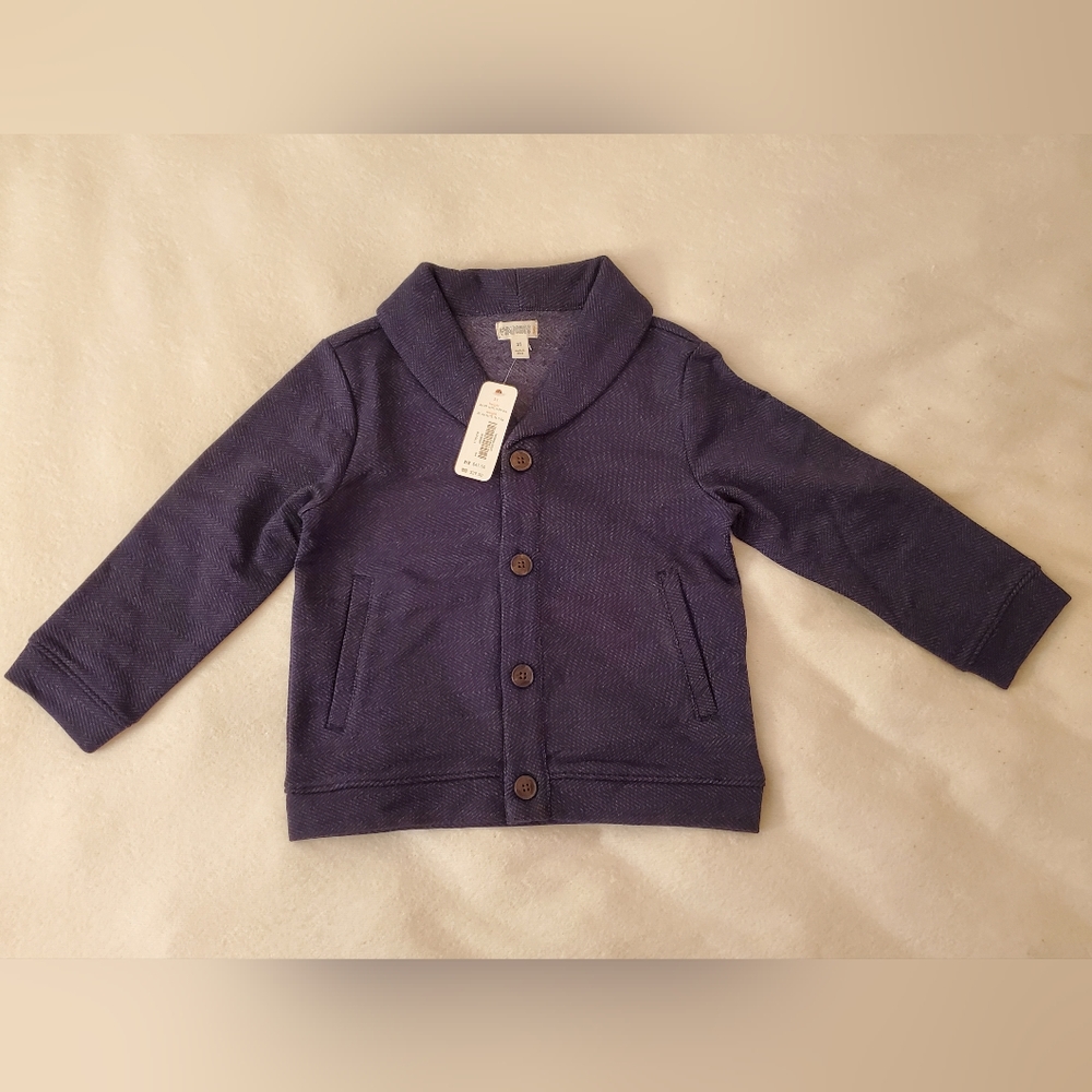 Gymboree Toddler boy size 3t blue Tweed button-up coat NEW w/ tag!